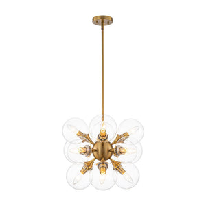 Farmhouze Light - Contemporary 12 - Light Tiered Cluster Glass Bubble Chandelier - Chandelier - Brass - 