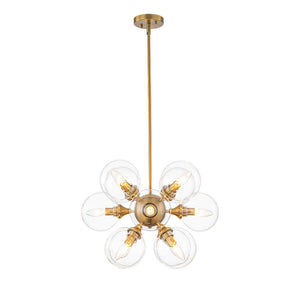 Farmhouze Light - Contemporary 12 - Light Tiered Cluster Glass Bubble Chandelier - Chandelier - Brass - 
