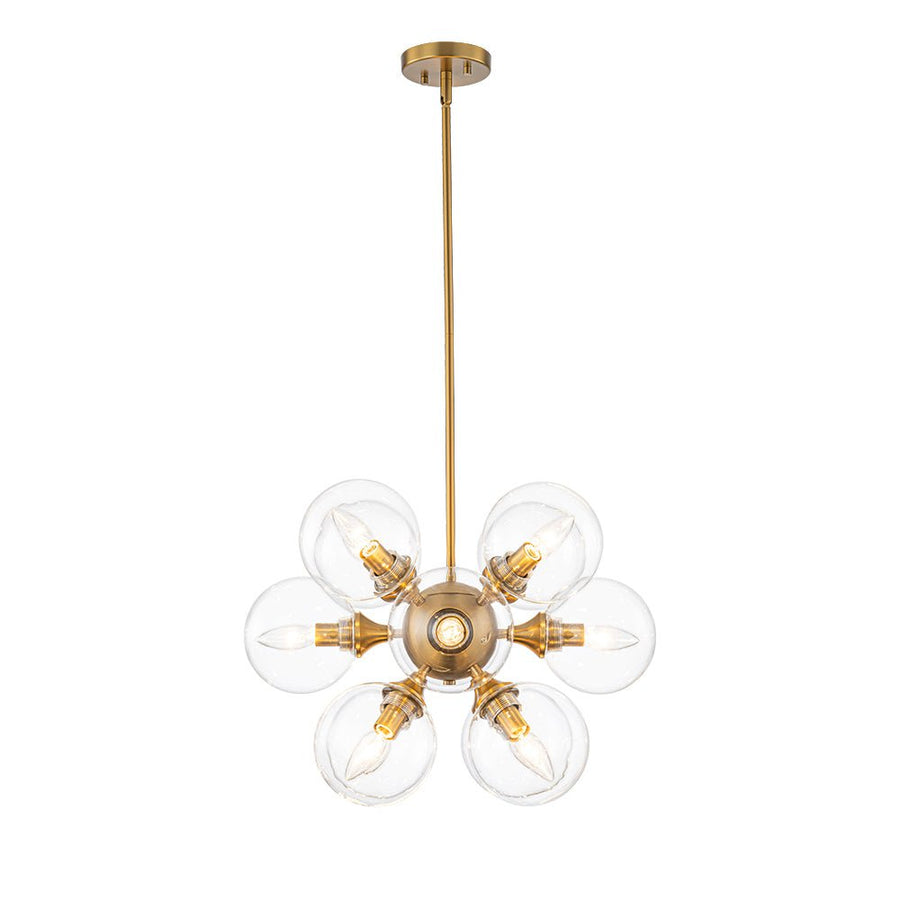 Farmhouze Light - Contemporary 12 - Light Tiered Cluster Glass Bubble Chandelier - Chandelier - Brass - 