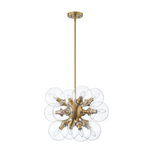 Farmhouze Light - Contemporary 12 - Light Tiered Cluster Glass Bubble Chandelier - Chandelier - Brass - 