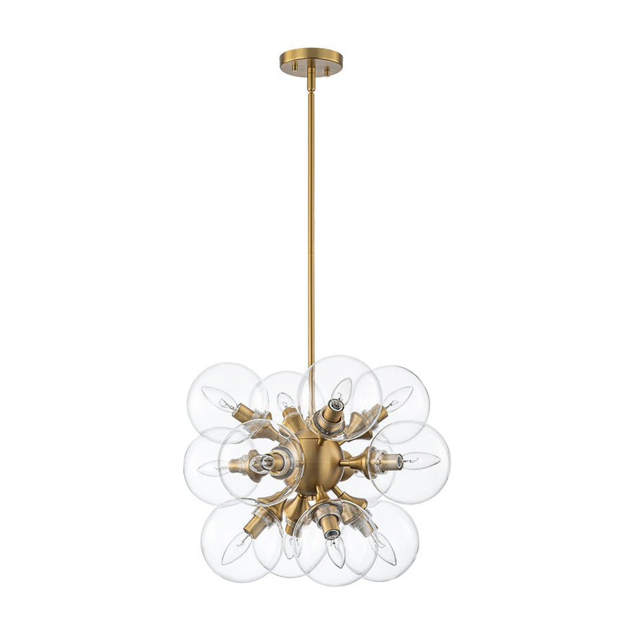 Farmhouze Light - Contemporary 12 - Light Tiered Cluster Glass Bubble Chandelier - Chandelier - Brass - 