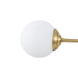 Load image into Gallery viewer, Farmhouze Light-Contemporary 6-Light Milk Glass Globe Linear Island Chandelier-Pendant-Brass-
