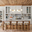 Load image into Gallery viewer, Farmhouze Light-Contemporary 6-Light Milk Glass Globe Linear Island Chandelier-Pendant-Brass-
