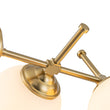 Load image into Gallery viewer, Farmhouze Light-Contemporary 6-Light Milk Glass Globe Linear Island Chandelier-Pendant-Brass-
