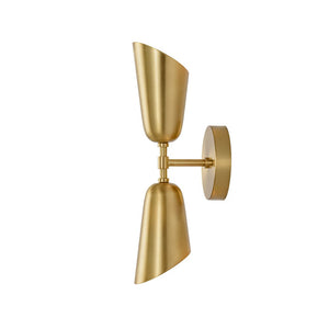 Farmhouze Light - Contemporary Bathroom Up and Down Brass Cone Wall Light - Wall Sconce - 2 Packs - 