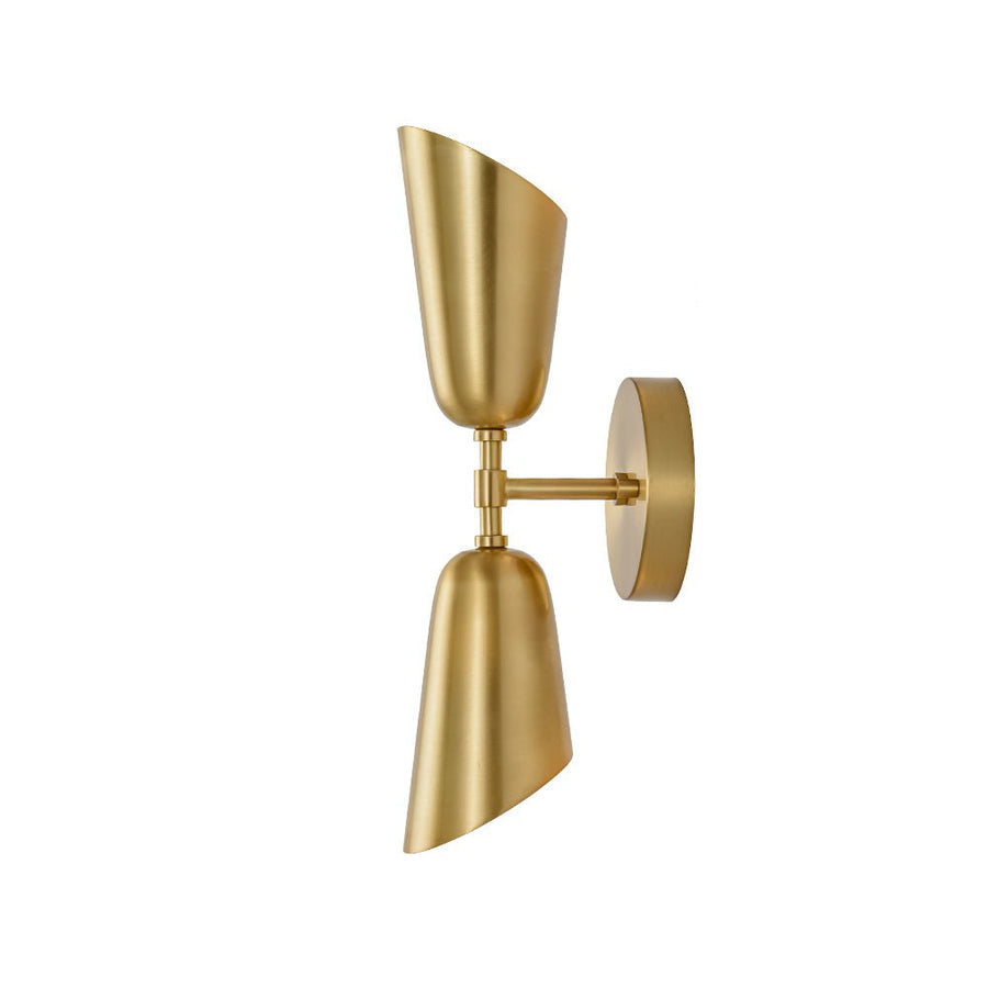 Farmhouze Light - Contemporary Bathroom Up and Down Brass Cone Wall Light - Wall Sconce - 2 Packs - 