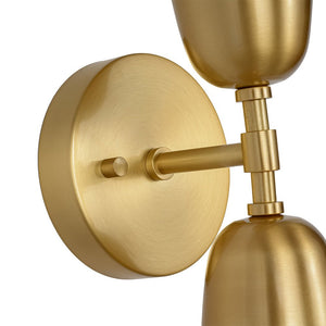 Farmhouze Light - Contemporary Bathroom Up and Down Brass Cone Wall Light - Wall Sconce - 2 Packs - 