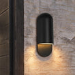 Load image into Gallery viewer, Farmhouze Light-Contemporary Simple Black Metal Oval Outdoor Wall Light-Wall Sconce-1 Pack-
