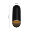 Load image into Gallery viewer, Farmhouze Light-Contemporary Simple Black Metal Oval Outdoor Wall Light-Wall Sconce-2 Packs-
