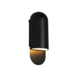 Load image into Gallery viewer, Farmhouze Light-Contemporary Simple Black Metal Oval Outdoor Wall Light-Wall Sconce-2 Packs-
