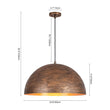 Load image into Gallery viewer, Farmhouze Light - Cottage Aged Bronze Style Oversized Dome Pendant Light - Chandelier - 23.6 in - 
