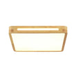 Load image into Gallery viewer, Farmhouze Light - Cottage Rustic Dimmable LED Square Wooden Flush Mount Light - Ceiling Light - 15 in - 
