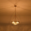 Load image into Gallery viewer, Farmhouze Light-Diamond Rustic Vintage Brass Textured Glass Cage Pendant-Chandelier-23 in-
