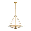 Load image into Gallery viewer, Farmhouze Light-Diamond Rustic Vintage Brass Textured Glass Cage Pendant-Chandelier-23 in-
