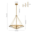 Load image into Gallery viewer, Farmhouze Light-Diamond Rustic Vintage Brass Textured Glass Cage Pendant-Chandelier-23 in-
