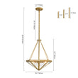 Load image into Gallery viewer, Farmhouze Light-Diamond Rustic Vintage Brass Textured Glass Cage Pendant-Chandelier-23 in-
