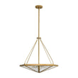Load image into Gallery viewer, Farmhouze Light-Diamond Rustic Vintage Brass Textured Glass Cage Pendant-Chandelier-23 in-

