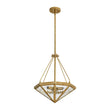 Load image into Gallery viewer, Farmhouze Light-Diamond Rustic Vintage Brass Textured Glass Cage Pendant-Chandelier-23 in-
