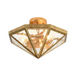 Load image into Gallery viewer, Farmhouze Light-Diamond Vintage Brass Textured Glass Cage Ceiling Light-Ceiling Light-16 in-
