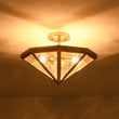 Load image into Gallery viewer, Farmhouze Light-Diamond Vintage Brass Textured Glass Cage Ceiling Light-Ceiling Light-16 in-
