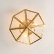 Load image into Gallery viewer, Farmhouze Light-Diamond Vintage Brass Textured Glass Cage Ceiling Light-Ceiling Light-16 in-
