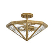 Load image into Gallery viewer, Farmhouze Light-Diamond Vintage Brass Textured Glass Cage Ceiling Light-Ceiling Light-16 in-

