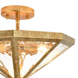 Load image into Gallery viewer, Farmhouze Light-Diamond Vintage Brass Textured Glass Cage Ceiling Light-Ceiling Light-16 in-
