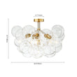 Load image into Gallery viewer, Farmhouze Light - Dimmable Cluster Cluster Glass Globe Bubble Semi Flush Mount - Chandelier - Black - 
