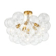 Load image into Gallery viewer, Farmhouze Light - Dimmable Cluster Cluster Glass Globe Bubble Semi Flush Mount - Chandelier - White - 
