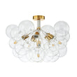 Load image into Gallery viewer, Farmhouze Light - Dimmable Cluster Cluster Glass Globe Bubble Semi Flush Mount - Chandelier - White - 
