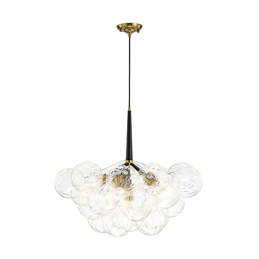 Farmhouze Light - Dimmable Cluster Decorative Pattern Glass Bubble Chandelier - Chandelier - White - 