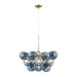 Load image into Gallery viewer, Farmhouze Light-Dimmable Cluster Dusty Blue Glass Globe Bubble Chandelier-Chandelier-Dusty Blue Glass-
