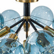 Load image into Gallery viewer, Farmhouze Light - Dimmable Cluster Glass Globe Blue Bubble Semi Flush Mount - Chandelier - Blue - 
