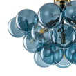 Load image into Gallery viewer, Farmhouze Light - Dimmable Cluster Glass Globe Blue Bubble Semi Flush Mount - Chandelier - Blue - 
