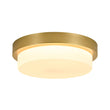 Load image into Gallery viewer, Farmhouze Light-Dimmable LED Round Gold Milky White Glass Flush Mount Light-Ceiling Light-Brass-
