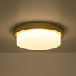Load image into Gallery viewer, Farmhouze Light-Dimmable LED Round Gold Milky White Glass Flush Mount Light-Ceiling Light-Brass-
