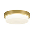 Load image into Gallery viewer, Farmhouze Light-Dimmable LED Round Gold Milky White Glass Flush Mount Light-Ceiling Light-Brass-
