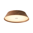 Load image into Gallery viewer, Farmhouze Light - Dimmable LED Rustic Wood Grain Round Ceiling Light - Ceiling Light - Walnut - 
