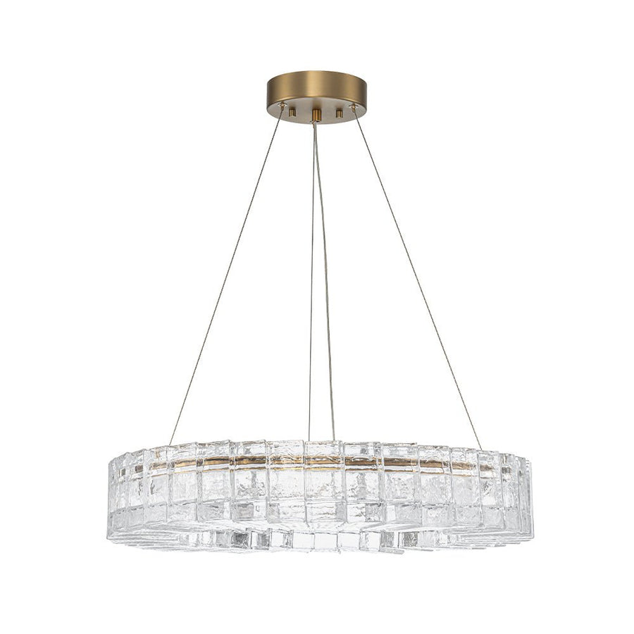 Farmhouze Light - Dimmable LED Water Glass Wagon Wheel Chandelier - Chandelier - 23.6 in - 