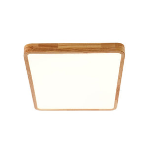 Farmhouze Light - Dimmable LED Wooden Rectangular Flush Mount Light - Ceiling Light - 3000K Warm White - 