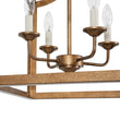 Load image into Gallery viewer, Farmhouze Light-Distressed Gold Bronze Candle Style Square Cage Ceiling Light-Ceiling Light-15 in-
