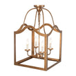 Load image into Gallery viewer, Farmhouze Light-Distressed Gold Bronze Candle Style Square Cage Ceiling Light-Ceiling Light-15 in-
