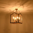 Load image into Gallery viewer, Farmhouze Light-Distressed Gold Bronze Candle Style Square Cage Ceiling Light-Ceiling Light-15 in-
