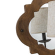 Load image into Gallery viewer, Farmhouze Light-Distressed Wood &amp; Linen Shade Mirrored Backplate Wall Light-Wall Sconce-2 Packs-
