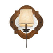 Load image into Gallery viewer, Farmhouze Light-Distressed Wood &amp; Linen Shade Mirrored Backplate Wall Light-Wall Sconce-2 Packs-
