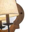 Load image into Gallery viewer, Farmhouze Light-Distressed Wood &amp; Linen Shade Mirrored Backplate Wall Light-Wall Sconce-2 Packs-

