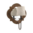 Load image into Gallery viewer, Farmhouze Light-Distressed Wood &amp; Linen Shade Mirrored Backplate Wall Light-Wall Sconce-2 Packs-

