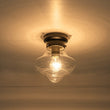 Load image into Gallery viewer, Farmhouze Light-Farmhouse 1-Light Black Layered Clear Glass Semi Flush Mount-Ceiling Light-Brass-
