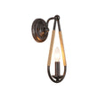 Load image into Gallery viewer, Farmhouze Light - Farmhouse 1 - Light Hemp Rope Accented Candle Wall Lamp - Wall Sconce - Black Finish - 
