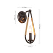 Load image into Gallery viewer, Farmhouze Light - Farmhouse 1 - Light Hemp Rope Accented Candle Wall Lamp - Wall Sconce - Black Finish - 
